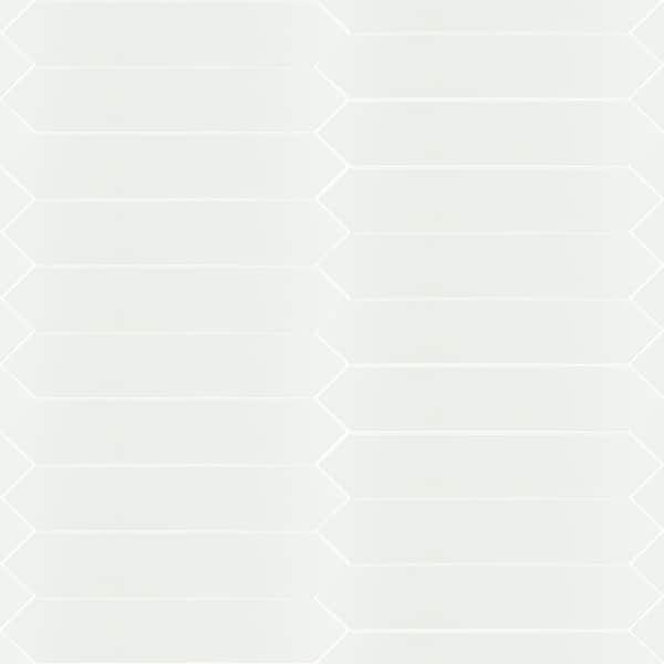 MSI White Tapered Picket 2.50 in. x 13 in. Glossy Ceramic Stone Look Wall Tile (11.78 sq. ft./Case)