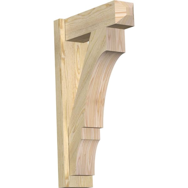 Ekena Millwork 6 in. x 30 in. x 18 in. Douglas Fir Balboa Craftsman Rough Sawn Outlooker