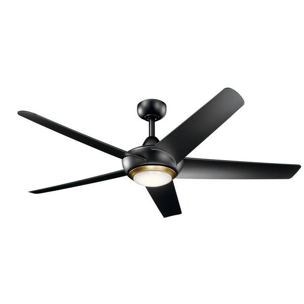 Kichler Kapono 52 In Integrated Led Indoor Satin Black Ceiling Fan With Light 330089sbk The Home Depot Kichler Kapono 52 In Integrated Led, Kichler Ceiling Fan Led Light Not Working