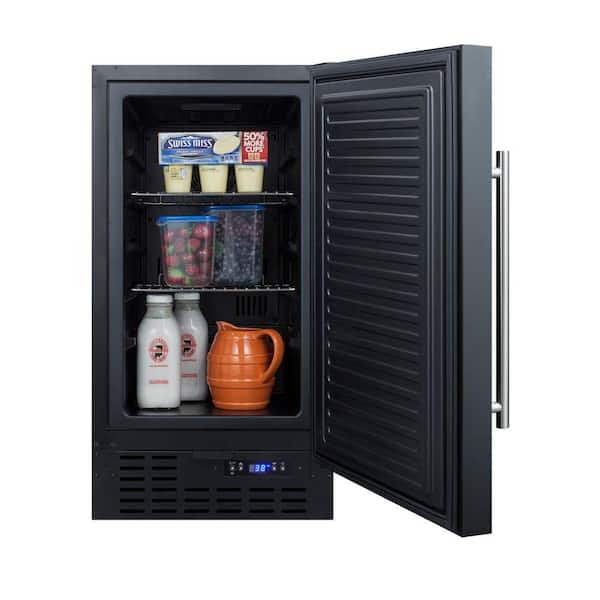 18 in. 3 cu. ft. Mini Fridge in Black