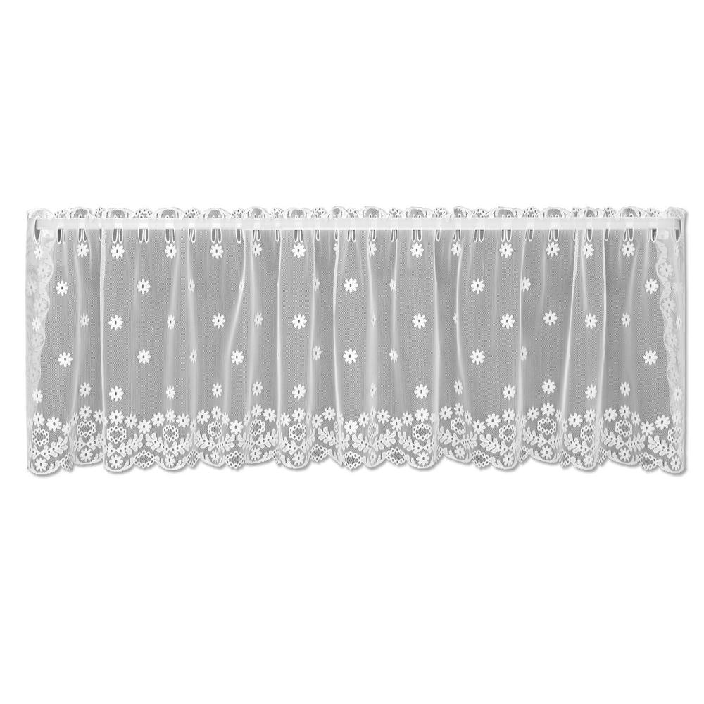 Saturday Knight Daisy Lace Rod Pocket Tailored Valance, Color