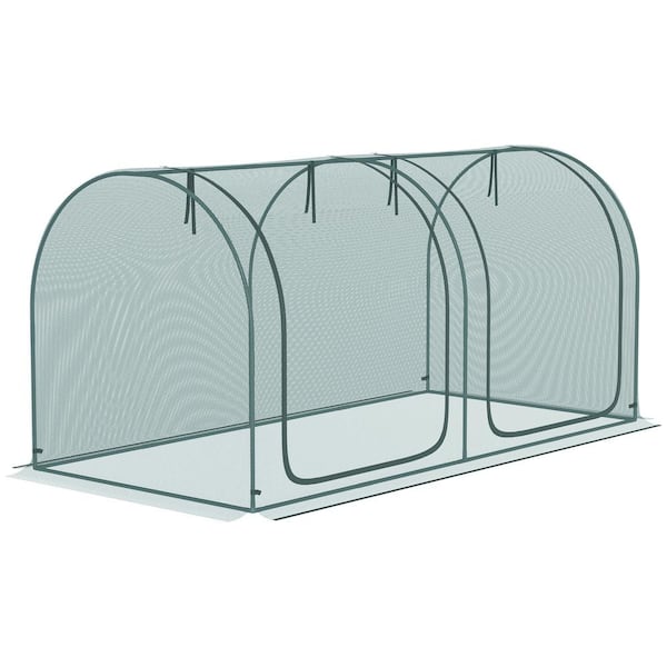 Outsunny 8 ft. x 4 ft. Green Plant Protection Tent