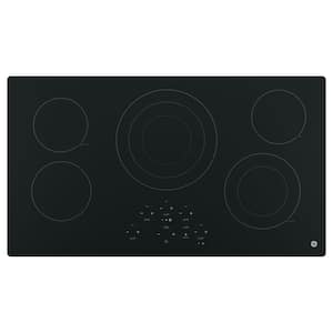 36 in. Radiant Electric Cooktop in Black with 5 Elements Including Power Boil