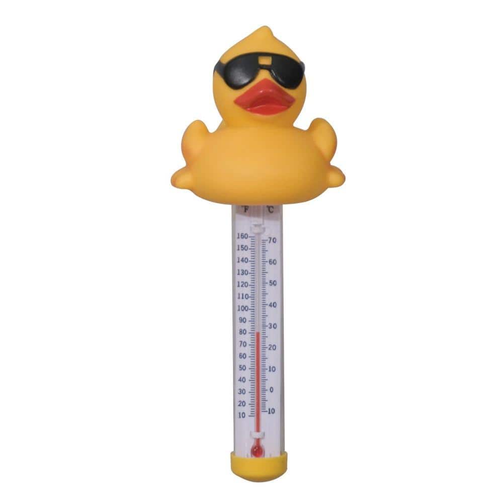 Red Moving Line Duck Baby Bath Thermometer Card 