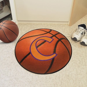 Clemson Tigers Orange 2 ft. Round Basketball Area Rug
