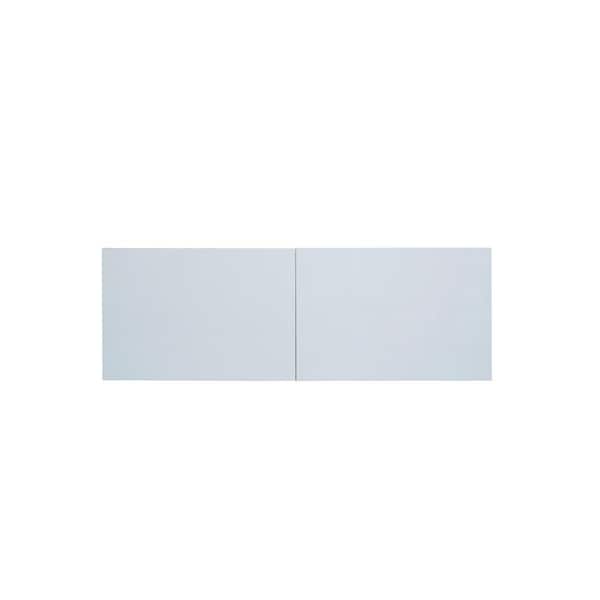 Cambridge Radiance 36 in. W x 24 in. D x 12 in. H Ready to Assemble Slab Wall Bridge Kitchen Cabinet in White Gloss