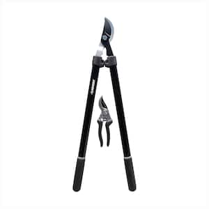 2-Piece Bypass Lopper and Pruning Shears Garden Tool Set