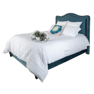 Vivian Chantel Teal Upholstered King Bed