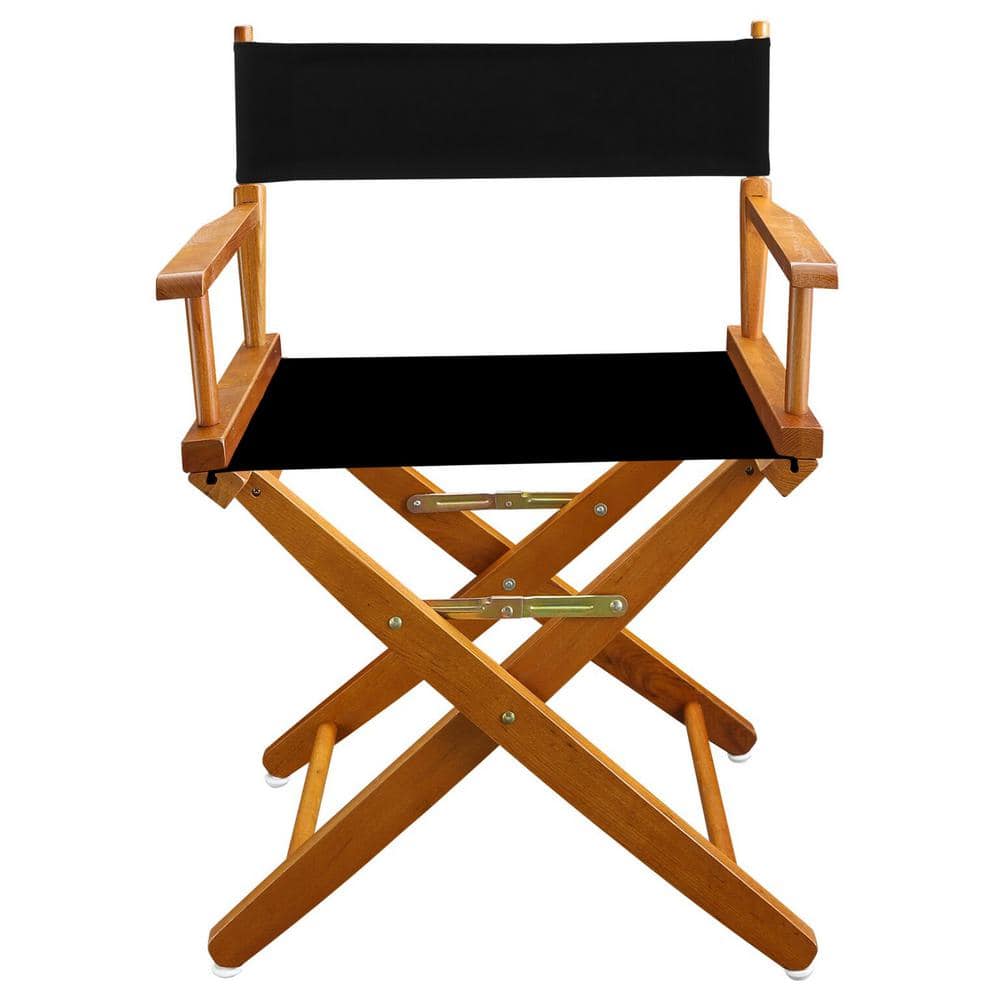 Mission Oak and Black Extra-Wide Director's Chair