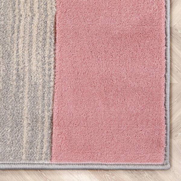 Well Woven Good Vibes Helena Modern Geometric Blush Pink 9'3 x 12'6 Area  Rug