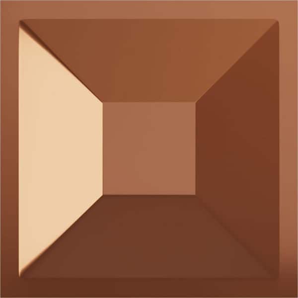 Ekena Millwork 11 7/8 in. x 11 7/8 in. Diane EnduraWall Decorative 3D Wall Panel, Copper (12-Pack for 11.76 Sq. Ft.)