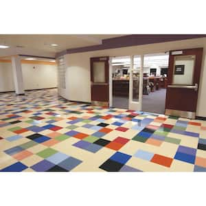 Imperial Texture VCT 12 in. x 12 in. Fortress White Standard Excelon Commercial Vinyl Tile (45 sq. ft. / case)