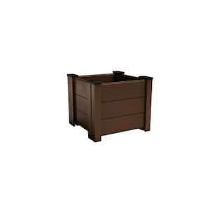 Composite Gardening Square Planter (2 ft. L x 2 ft. W x 2 ft. H) Rosewood (Brown) Adjustable Root Depth