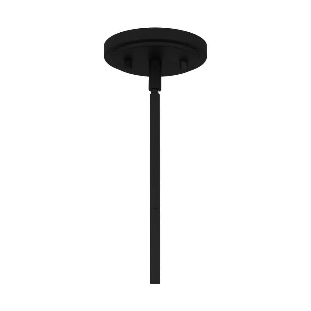 Leona Matte Black Glass LED Mini Pendant Light
