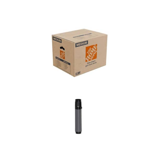 20 in. L x 16 in. W x 15 in. D Moving Box with Handles and Jumbo Black Permanent Marker Combo