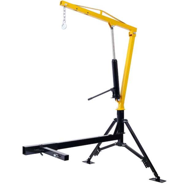Hydraulic Pickup Truck Crane 1000 lbs. With 3 Boom Capacities of 500 lbs. 750 lbs. and 1000 lbs. Yellow