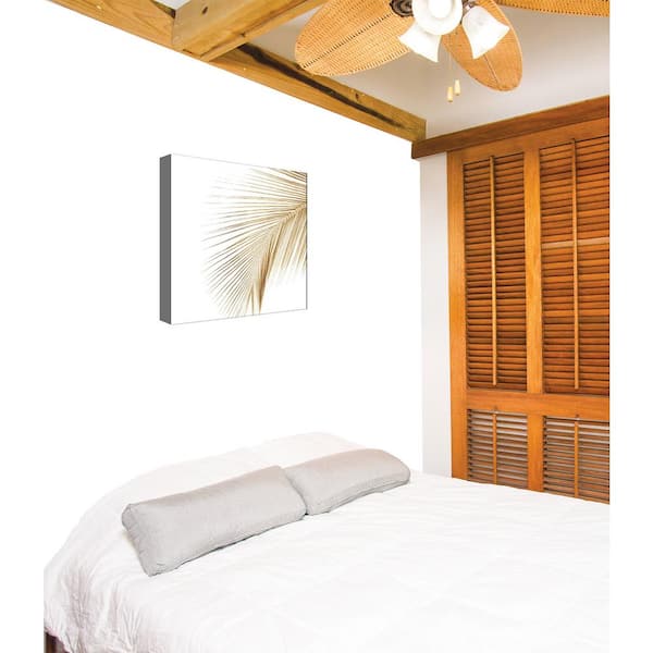 PTM Images 15 in. x 15 in. ''Palm Leaf Gold'' Printed Canvas Wall Art