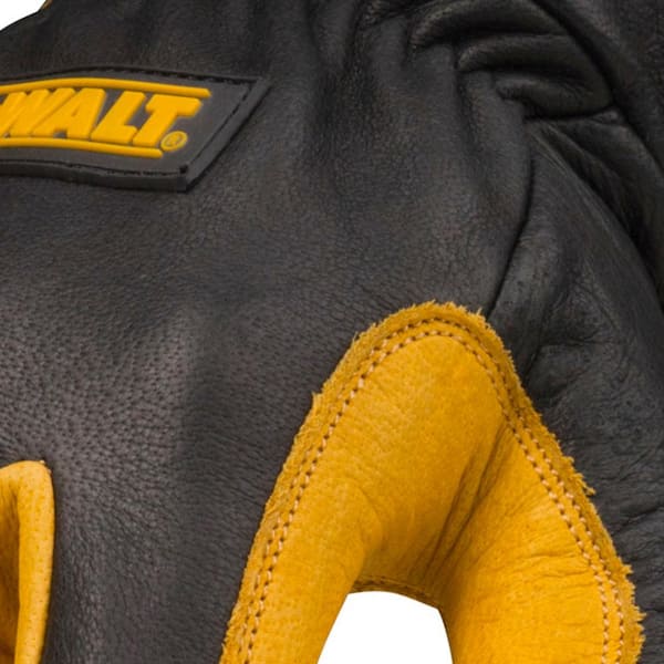 DEWALT Men's Dipped Tread Grip Work Gloves — Black/Gray/Yellow