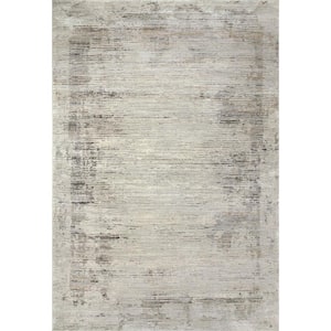 Renaissance 2 ft. X 3 ft. 11 in. Ivory/Grey Abstract Indoor/Outdoor Area Rug