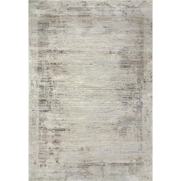 Dynamic Rugs Renaissance 3 ft. 11 in. X 5 ft. 7 in. Ivory/Grey Abstract Indoor/Outdoor Area Rug