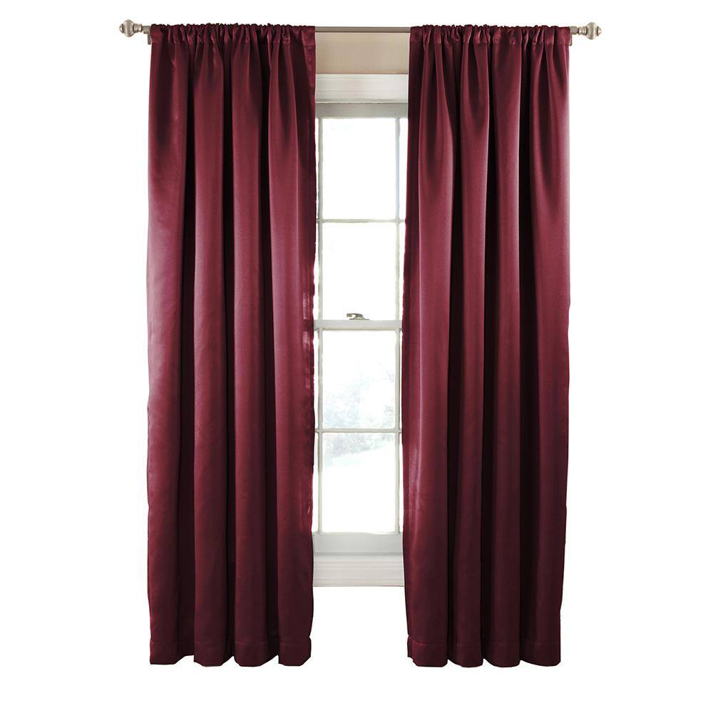 Sangria Polyester Blackout Rod Pocket Drape Panel