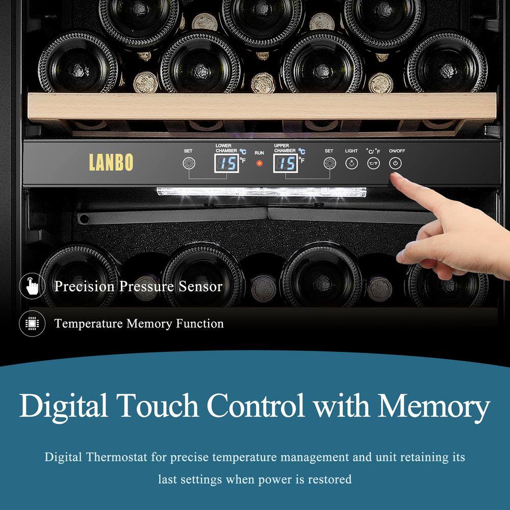 Lanbo 20 Inch Dual Zone Stainless Steel Wine Cooler