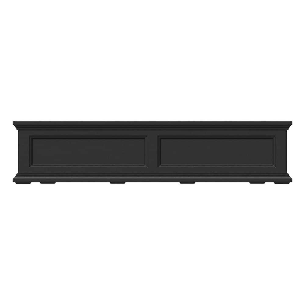 Black Polyethylene Self-Watering Window Box Planter, 48-inch