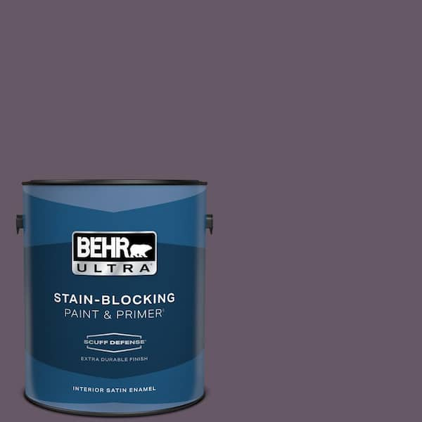 BEHR ULTRA 1 gal. #PPU17-05 Preservation Plum Extra Durable Satin Enamel Interior Paint & Primer