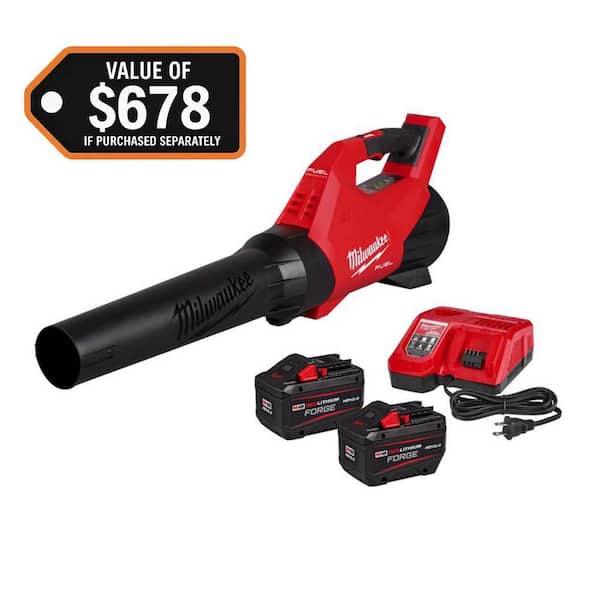 M18 FUEL 120 MPH 500 CFM 18V Brushless Cordless Battery Powered Leaf Blower Kit w/ (2) 12.0 Ah FORGE Batteries, Charger