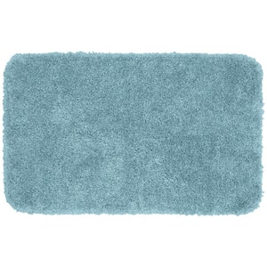 Serendipity Basin Blue 30 in. x 50 in. Washable Bathroom Accent Rug