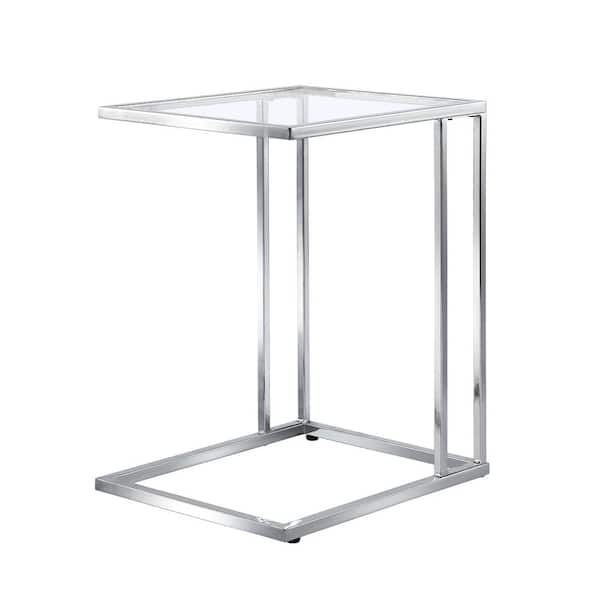Provenzano Chrome Glass Top C Table