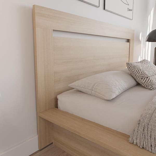Nexera Malibu Beige Oak Queen Size Panel Headboard 295983