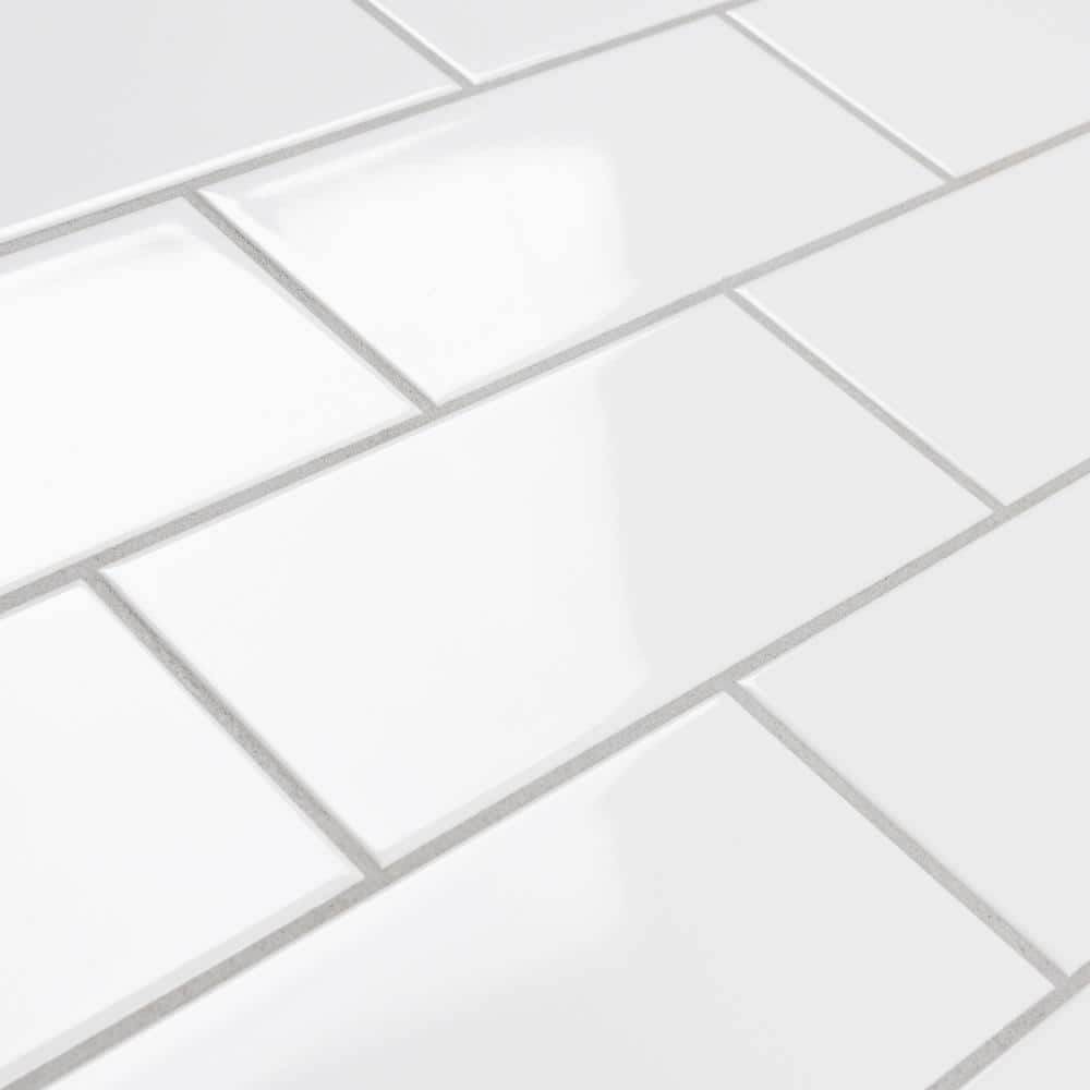Projectos Urban Glossy White Ceramic Subway Wall Tile