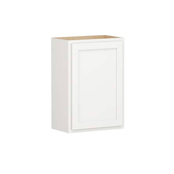Shaker Partial Overlay 21 in. W x 12 in. D x 30 in. H Plywood Assembled Wall Kitchen Cabinet in Linen White