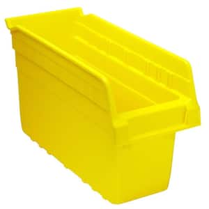 Store-Max 8 in. Shelf 1.8 Gal. Storage Tote in Yellow (36-Pack)
