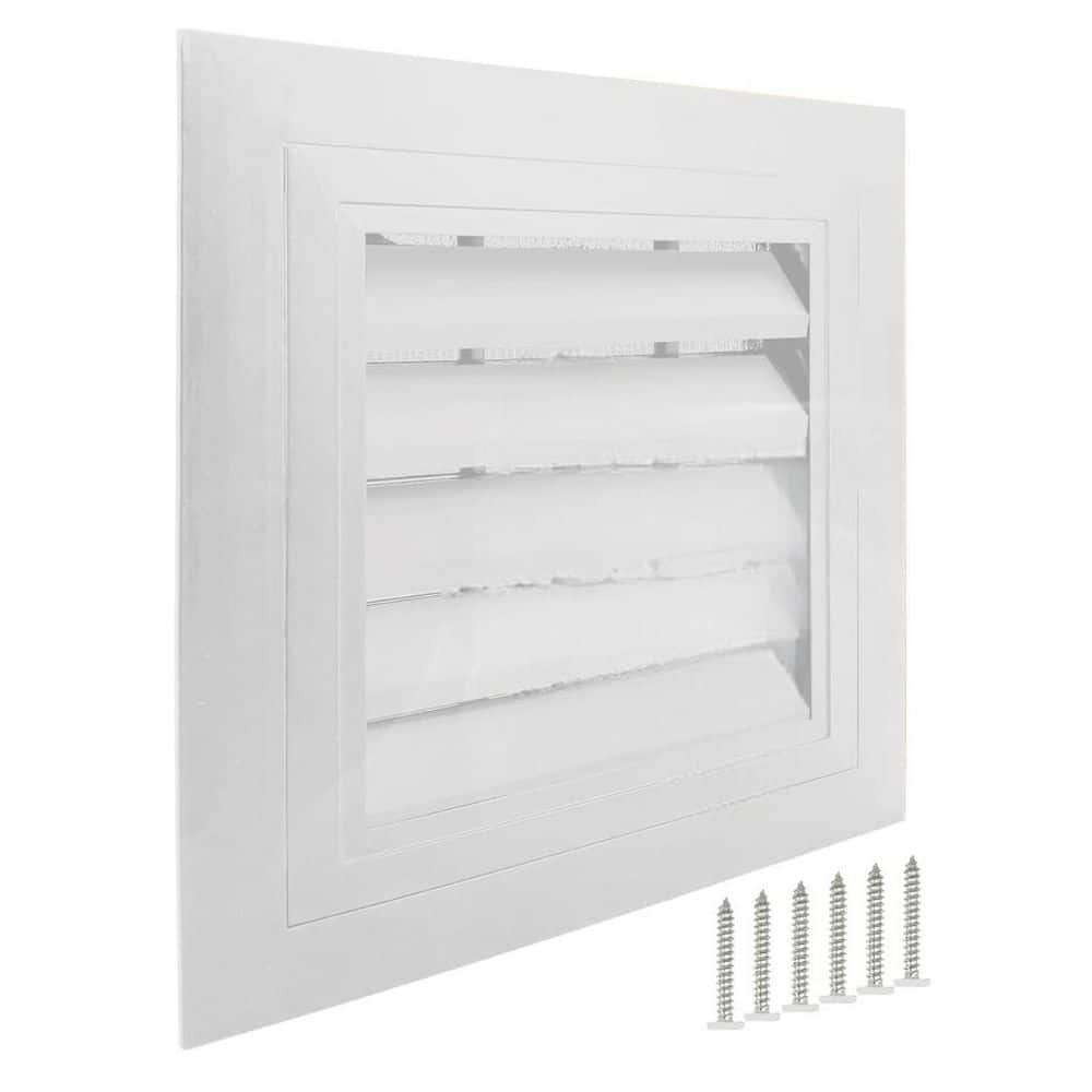 12x12 Square White Aluminum Alloy Wall Vent with 180 Degree Opening Removable Strainer for Attic Garage Shed price history on PriceWatchPro