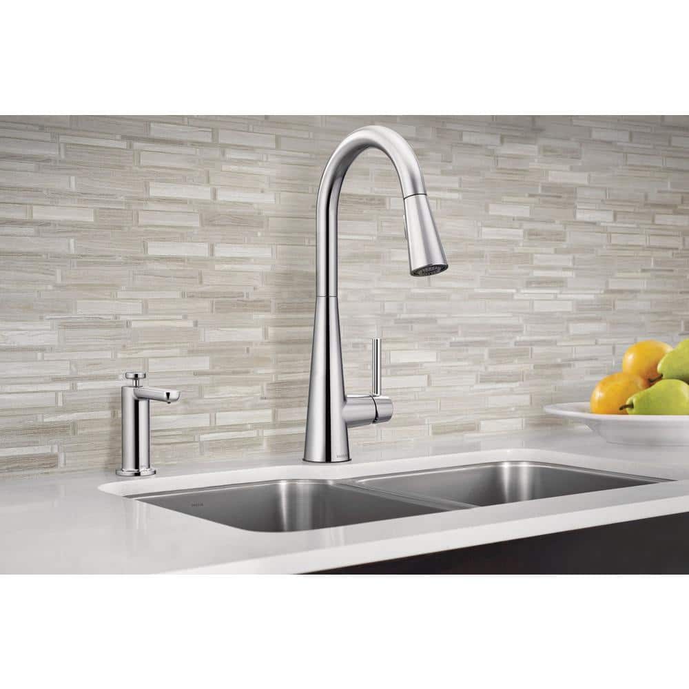 Chrome Modern Pull-Down Single Handle Kitchen Faucet
