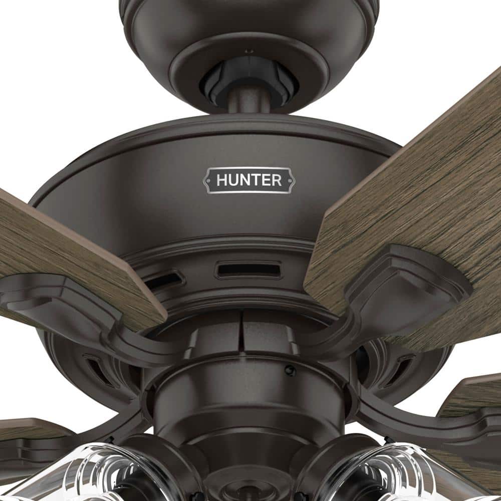 52" Noble Bronze Ceiling Fan with Reversible Blades and LED Light