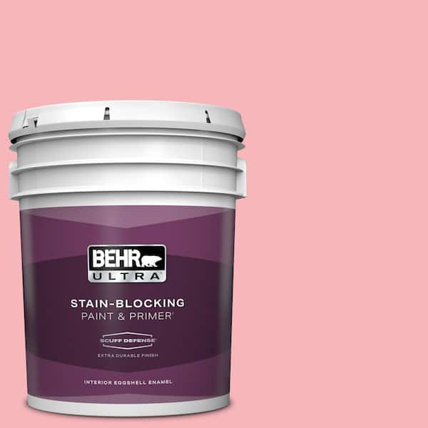 BEHR ULTRA 5 gal. #130A-3 Ballerina Pink Extra Durable Eggshell Enamel Interior Paint & Primer