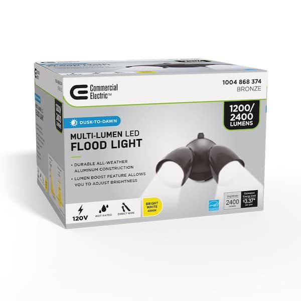 百光 Commercial Electric Dusk to Dawn Lumen Boost Bronze Outdoor