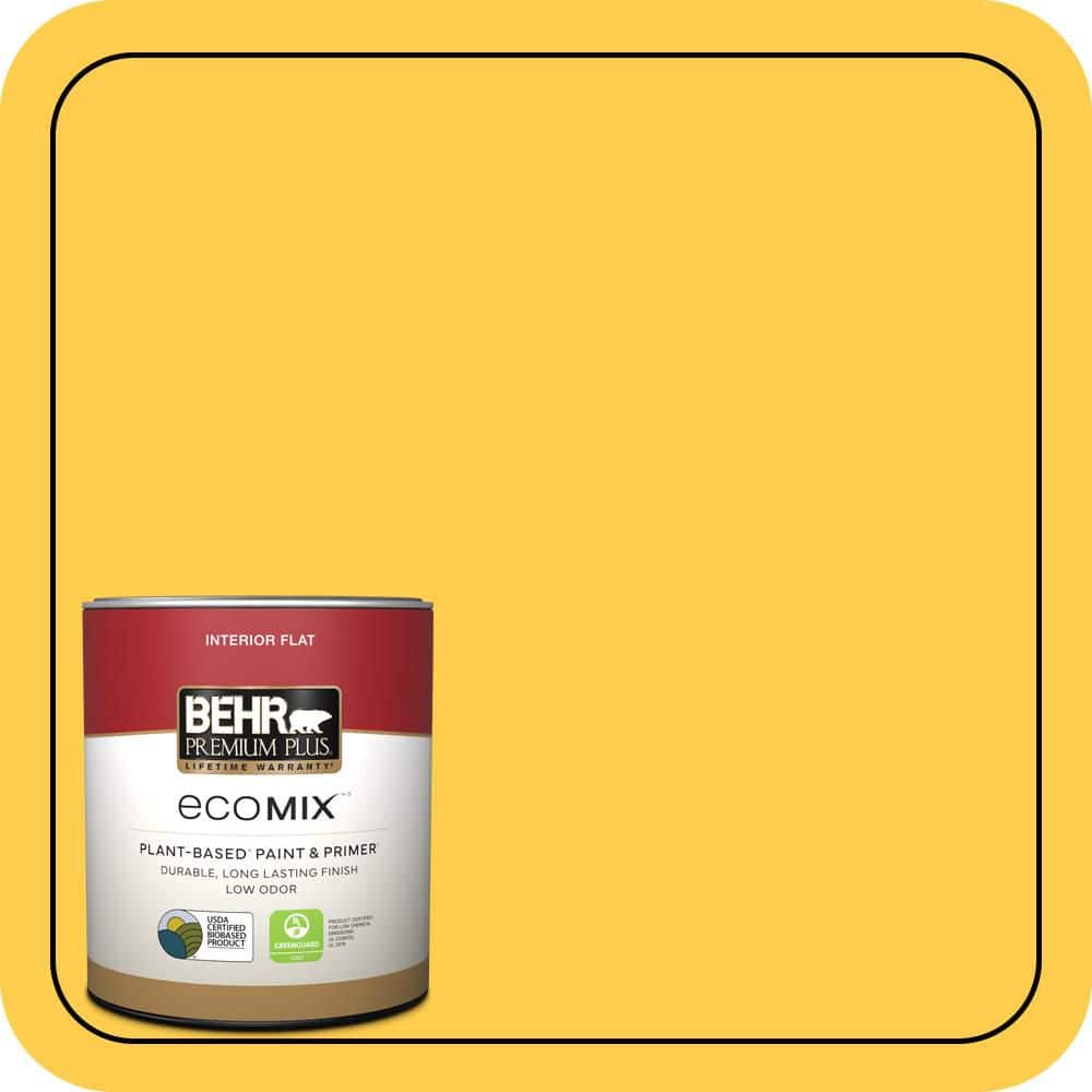 1 qt. #340B-6 Pineapple Soda Flat EcoMix Plant-Based Interior Paint & Primer price history on PriceWatchPro