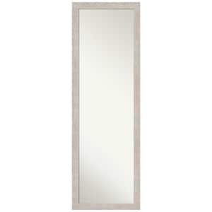 Non-Beveled Marred Silver 16.5 in. W x 50.5 in. H Full Length Framed On the Door Mirror
