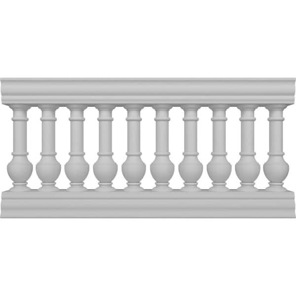 Ekena Millwork Fiberthane York Balustrade 60 in. L x 32 in. H Fiberglass Railing Kit