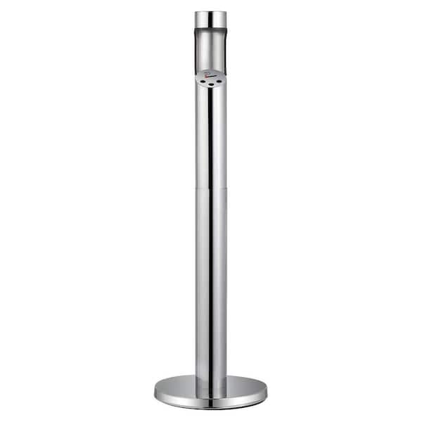 Cigarette Butt Receptacle, Freestanding and Weatherproof Outdoor Ashtray, Stainless Steel Cylinder Cigarette