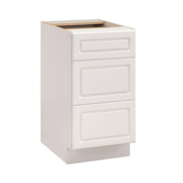 Heartland Cabinetry Heartland Ready to Assemble 18x34.5x24.25 in. Base Cabinet with 3 Drawers in White