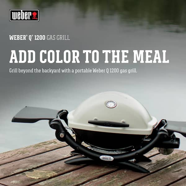 Reviews for Weber Q 1-Burner Portable Tabletop Propane Gas Grill Titanium with Thermometer | 3 - The Home Depot