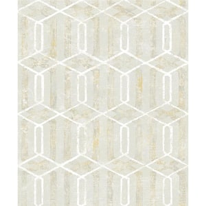 Stormi Beige Geometric Paper Strippable Wallpaper (Covers 57.8 sq. ft.)