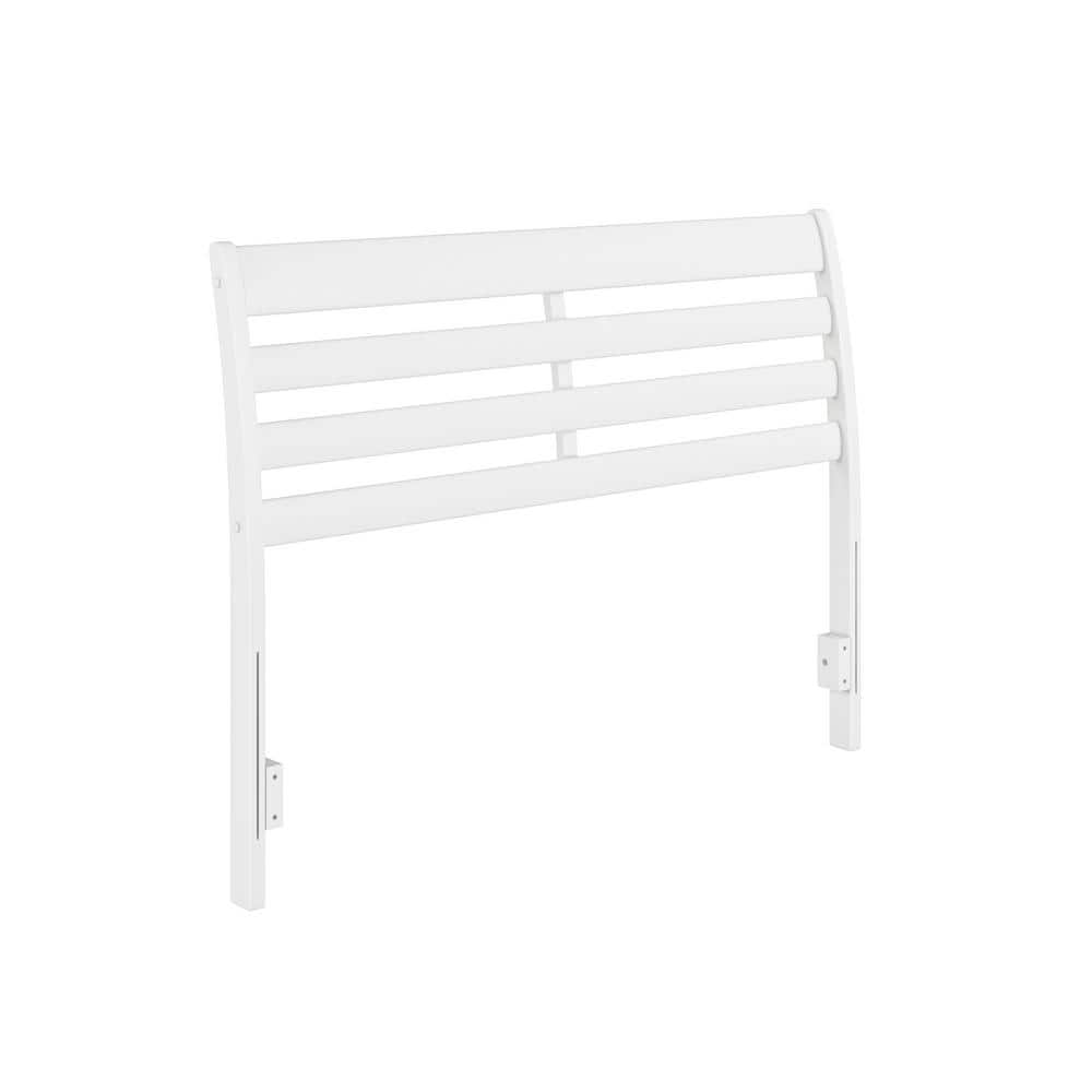 Savannah White Solid Wood Twin Headboard with USB Charger