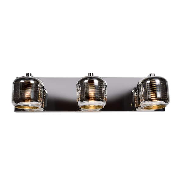 Access Lighting Dor 22 in. W 4.5-Watt Mirrored Stainless Steel Integrated LED Bath Light