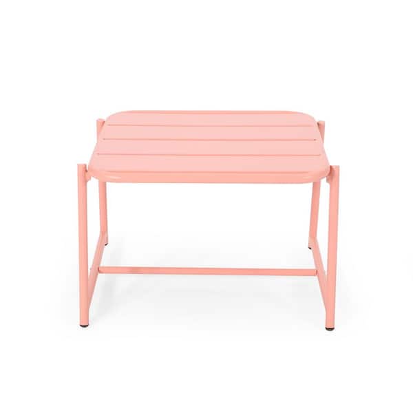 Flynama Matte Metal Side Table in Pink